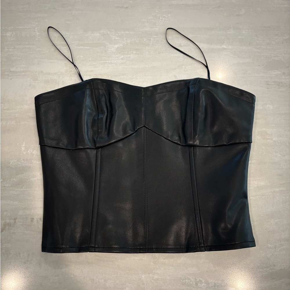 Vegan Leather bustiers from Anthropologie